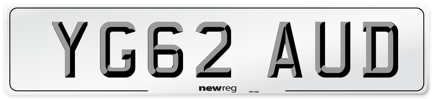 YG62 AUD Number Plate from New Reg